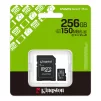 Карта пам'яті Kingston microSD  256GB C10 UHS-I A1 V10 R150MB/s + SD - 3