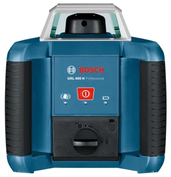 Нівелір лазерний ротаційний Bosch Professional GRL 400 H 20м/з 400м ±0.08мм/м червоний промінь 600об/хв кейс приймач LR1 IP54 2кг