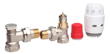 Комплект термостатичний Danfoss RAS-C2 + RA-N + RLV-S, H-подібний, нижнє підкл, RA, 1/2", кутовий