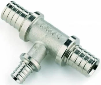 Трійник Rehau Rautherm S, 17-10-17мм, зменш. бік. прохід, оцинк. латунь