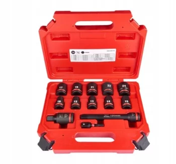 Набір головок ударних ShW 1/2'' SKT MILWAUKEE, (10/12/13/14/15/17/19/21/22/24 ) (13шт), пластиковий кейс