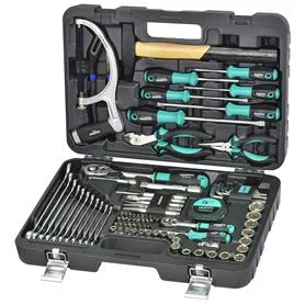 Набір інструментів 87од.1/2-1/4", гол. 4-24мм, ключі 8-22мм, викрутки, шарн.-губц.інcтрумент