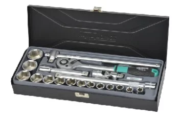 Набір головок 1/2" 10-32мм 19од мет.кейс