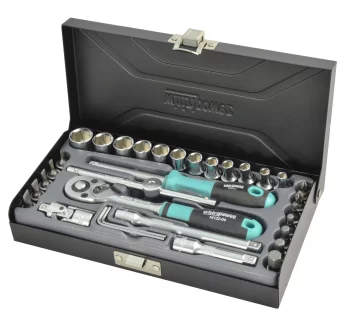 Набір головок 1/4" 4-13мм 33од мет.кейс