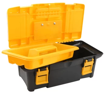 Ящик для інструменту Tolsen, органайзер в кришці, 8 секцій, 34x18x13см, пластик, 0.67кг