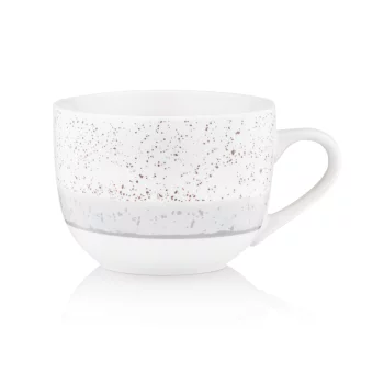 Чашка Ardesto Siena, 500мл, порцеляна, біло-сірий