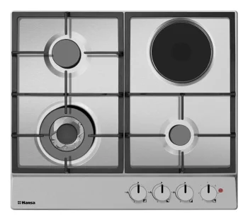 Варильна поверхня Hansa комбінована (3 газ + 1 електро), 59см, нерж