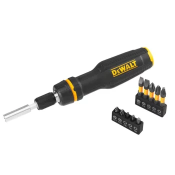 Викрутка DeWalt FULL FIT Telescoping, 10 насадок, руків'я двокомпонентне, 25-50мм, 10 біт, SL,PH,SQ