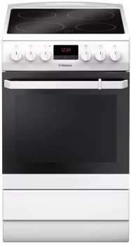Плита Hansa електрична склокерамічна , 50х60см, 62л, дисплей, білий