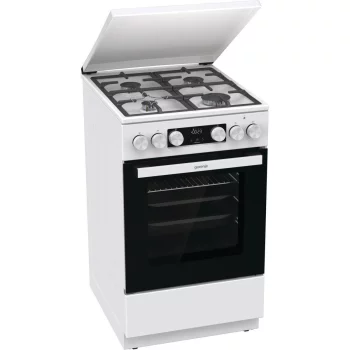 Плита Gorenje комбінована, 70л, 50x60см, IconLed, чавун, з кришкою, білий