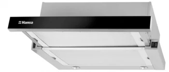 Витяжка Hansa телескопічна, 60см, 425м.куб/год., чорний+нерж