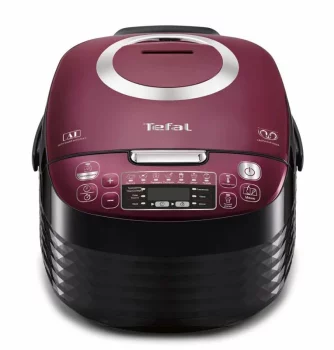 Мультиварка Tefal Spherical, 750Вт, чаша-4л, електронне керув., пластик, чорно-бордовий