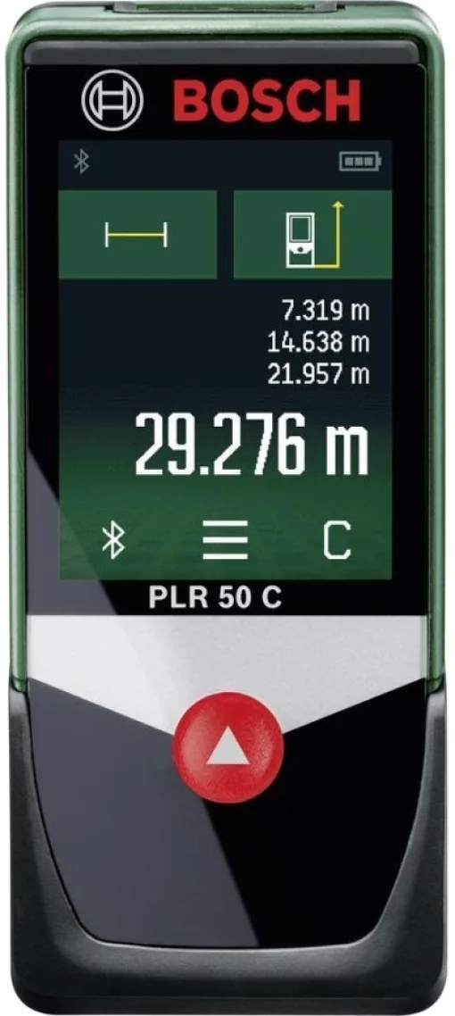 Далекомір лазерний Bosch PLR 50 C, 0.05–50м, ±2.0мм, Bluetooth