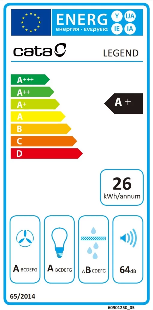 Витяжка Cata T-подібна, 70см, 1065м.куб/год, Legend 700 x, нерж