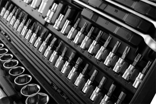 Набір інструментів Neo Tools, 1/2", 1/4", 3/8", CrV, 216шт