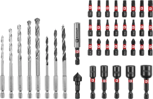 Набір ударних біт і свердл Einhell M-Case 39шт 0.66кг