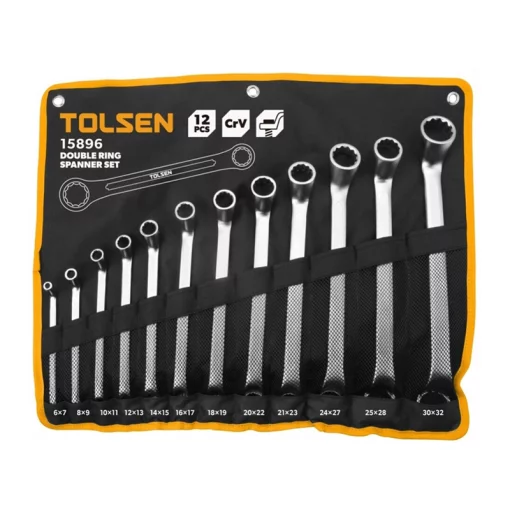 Ключі накидні Tolsen, 6-32мм, CrV, набір 12шт