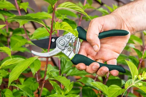 Секатор площинний Verto, тримач прогумований, антиковзкий, d 15мм, 220мм, 272гр