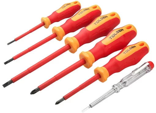 Викрутки Tolsen VDE діелектричні, PH, PZ, CrV, набір 6шт