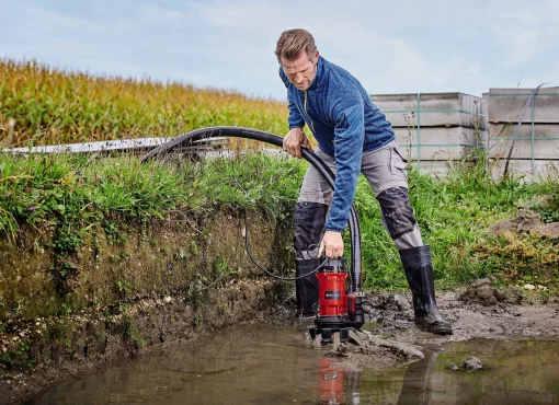Насос дренажний Einhell GE-DP 900 Cut, 900Вт, 16000л/год, вис. под. 11.5м, занурення 7м, 12.8кг