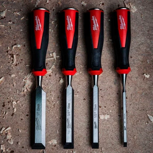 Стамеска Milwaukee, 6-13-19-25мм, CrV, набір 4шт