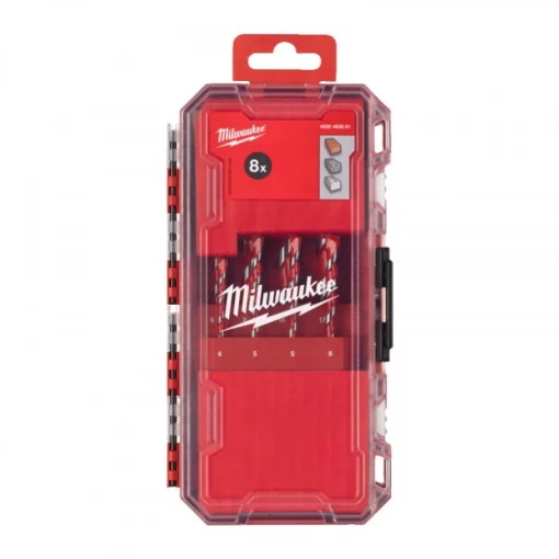 Набір свердел по бетону Milwaukee Premium, 4-12мм, кейс, 8шт
