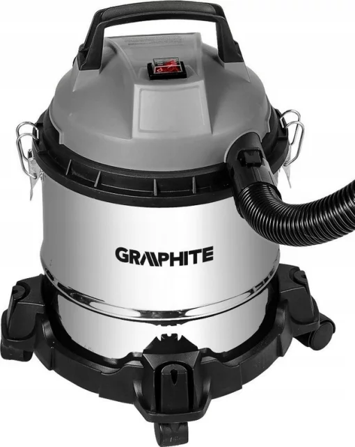 Пилосос професійний GRAPHITE 800Вт 12кПа контейнер 12л колеса