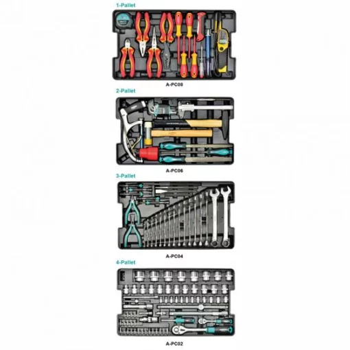 Набір інструментів 125од. ящик пластик. на колесах