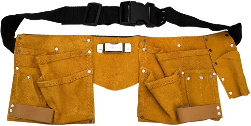 Пояс для інструменту Top Tools, 10 відділень, тримач молотка, шкіра