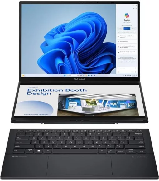 ASUS Ноутбук Zenbook Duo UX8406MA-PZ074W 14" 3K OLED, Intel Ultra 9 185H, 32GB, F2TB, UMA, Win11, Сірий