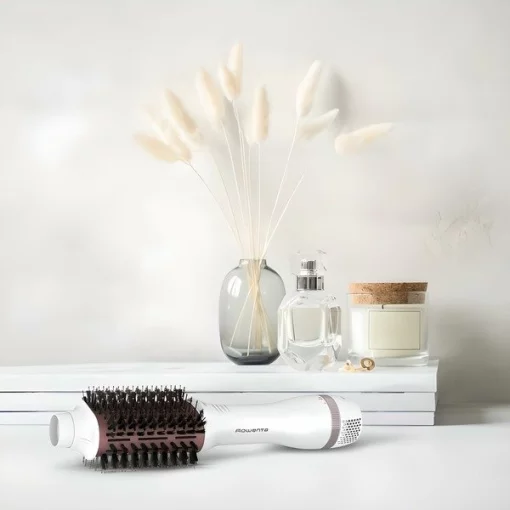 Фен-щітка Rowenta Volumizer Oval Brush, 800Вт, 3 режими, іоніз-я, кераміка, біло-рожевий