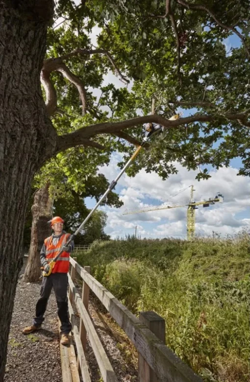 Висоторіз ланцюговий акумуляторний DeWalt 18В шина 20см штанга 180-280см 4.0кг без АКБ та ЗП