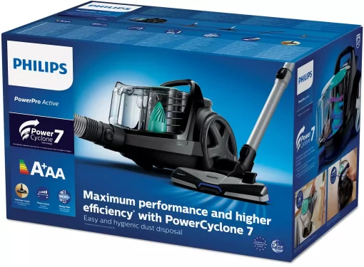 Пилосос Philips контейнерний 5000 Series, 900Вт, конт пил -1,5л, НЕРА, чорний