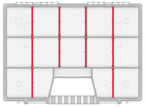 Органайзер Kistenberg NORT, 10 перегородок, 16", 39х29х6.5см, поліпропілен