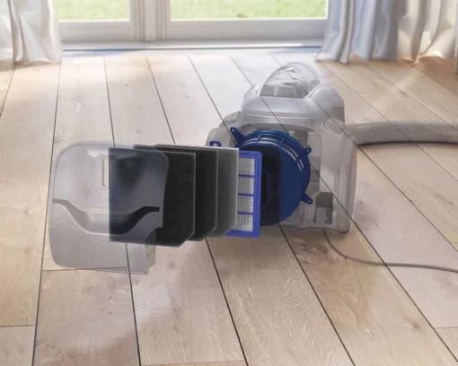 Пилосос Electrolux контейнерний, 650Вт, конт пил -1/6л, PureAdvantage D11, 4 насадки, синій