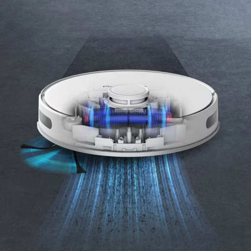 Робот-пилосос Rowenta X-Plorer Serie 75 S, h=9.5см, вологе прибирання, конт пил -0.4л, вода -0.3л, автон. робота до 120хв, НЕРА, управління через смартфон, білий