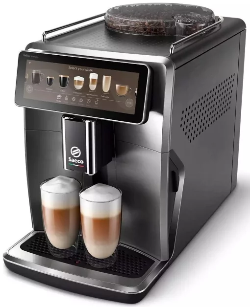 Кавомашина Saeco Xelsis Deluxe 1.7л, зерно + мелена, автомат.капучинатор, авторецептів - 22, сріблястий