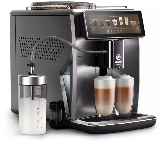 Кавомашина Saeco Xelsis Deluxe 1.7л, зерно + мелена, автомат.капучинатор, авторецептів - 22, сріблястий