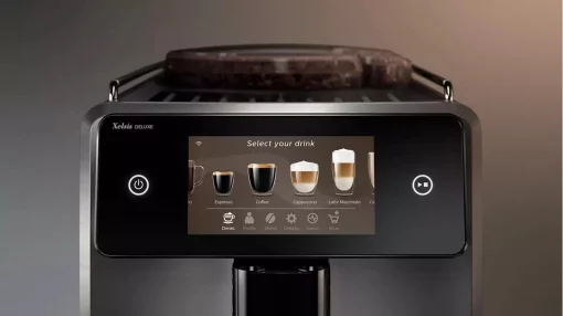 Кавомашина Saeco Xelsis Deluxe 1.7л, зерно + мелена, автомат.капучинатор, авторецептів - 22, сріблястий