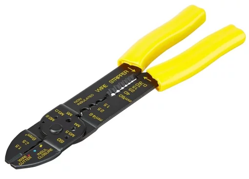 Кліщі обтискні Stanley, для обтиску наконечників 1.5-6мм2, 215мм